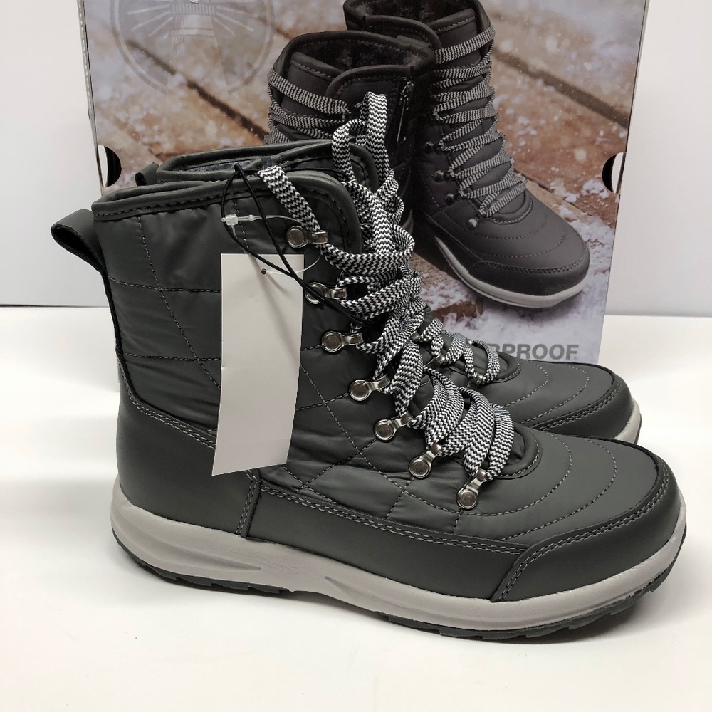 New Women's Weatherproof Katie Sneaker Boot Gray